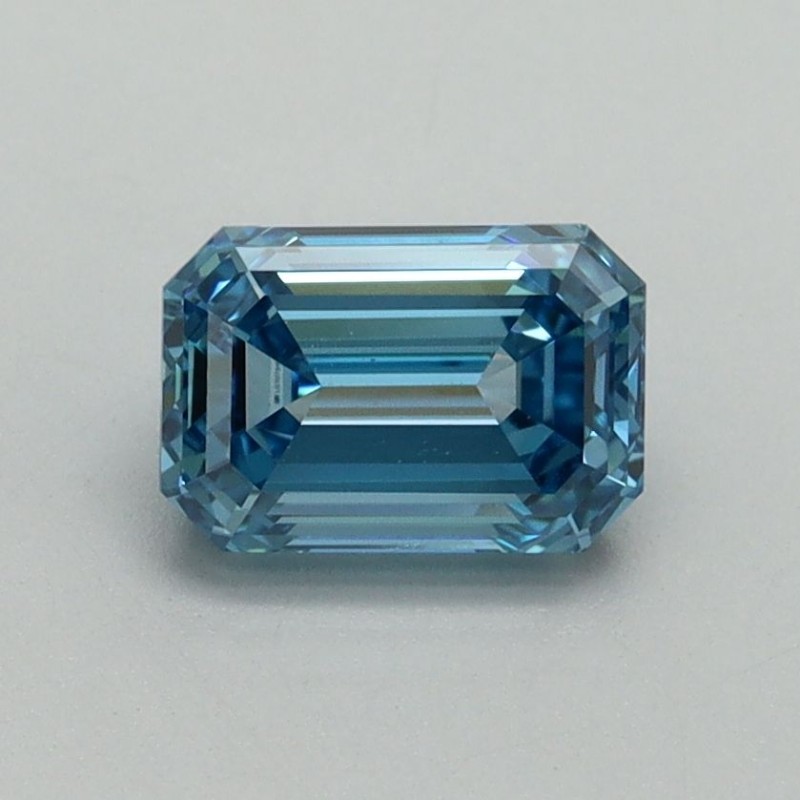 Diament laboratoryjny o barwie fantazyjnej szlif szmaragdowy, 1.05ct, VVS2, Fancy Vivid Blue, IGI LG707519330