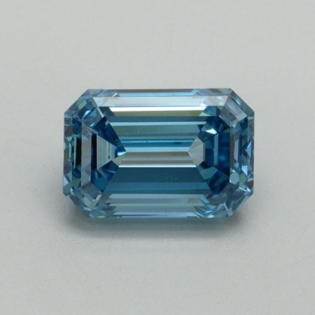 Diament laboratoryjny o barwie fantazyjnej szlif szmaragdowy, 1.05ct, VVS2, Fancy Vivid Blue, IGI LG707519330