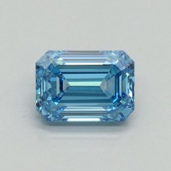 Diament laboratoryjny o barwie fantazyjnej szlif szmaragdowy, 1ct, VVS2, Fancy Vivid Blue, IGI LG707533181