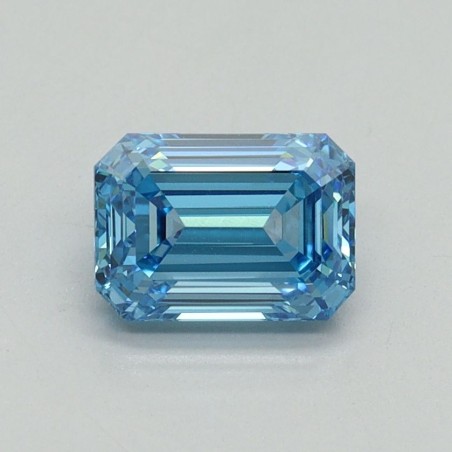 Diament laboratoryjny o barwie fantazyjnej szlif szmaragdowy, 1ct, VVS2, Fancy Vivid Blue, IGI LG707533181