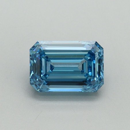 Diament laboratoryjny o barwie fantazyjnej szlif szmaragdowy, 1.1ct, VVS2, Fancy Vivid Blue, IGI LG707519314