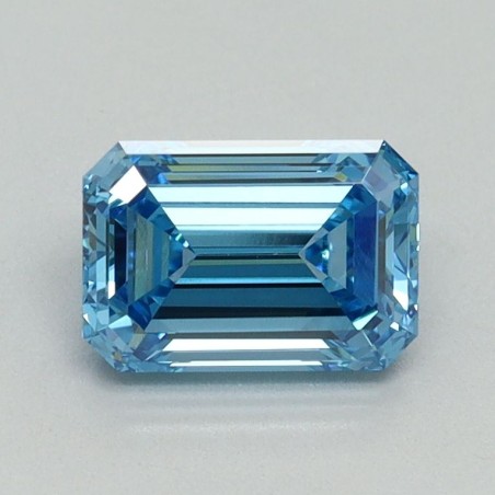 Diament laboratoryjny o barwie fantazyjnej szlif szmaragdowy, 1.08ct, VVS2, Fancy Vivid Blue, IGI LG707533192