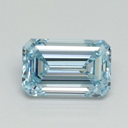 Diament laboratoryjny o barwie fantazyjnej szlif szmaragdowy, 1.01ct, VVS2, Fancy Intense Blue, IGI LG710541206