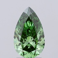 Diament laboratoryjny o barwie fantazyjnej szlif gruszkowy, 1.71ct, VVS2, Fancy Vivid Green, IGI LG727503751