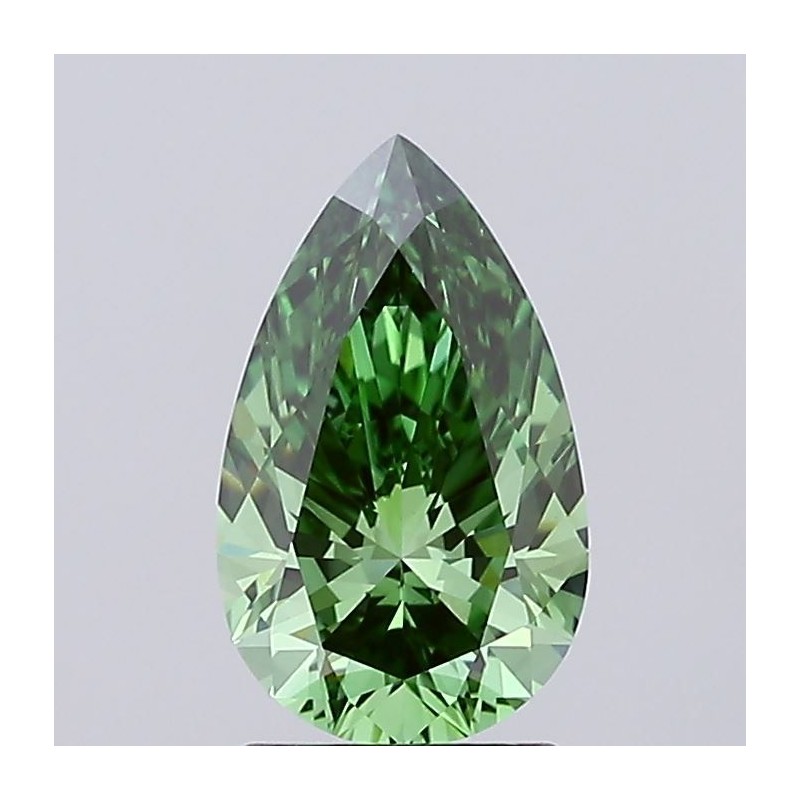Diament laboratoryjny o barwie fantazyjnej szlif gruszkowy, 1.71ct, VVS2, Fancy Vivid Green, IGI LG727503751