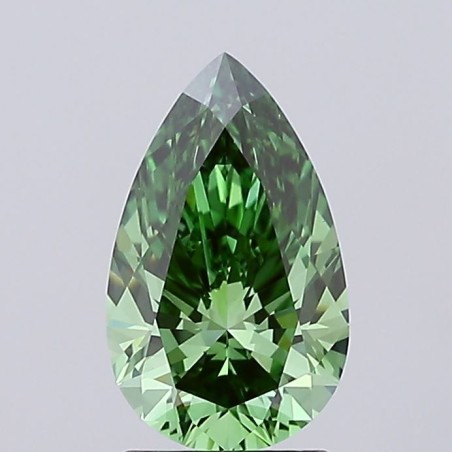 Diament laboratoryjny o barwie fantazyjnej szlif gruszkowy, 1.71ct, VVS2, Fancy Vivid Green, IGI LG727503751