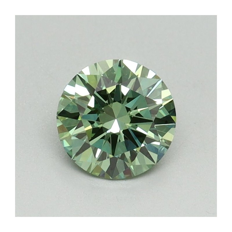 Diament laboratoryjny o barwie fantazyjnej szlif okrągły, 0.6ct, VVS2, Fancy Vivid Green, IGI LG710501888