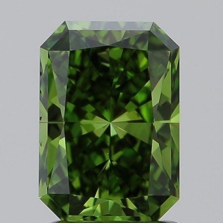 Diament laboratoryjny o barwie fantazyjnej radiant, 1.71ct, IF, Fancy Vivid Green, IGI LG733506379