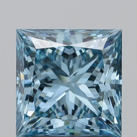 Diament laboratoryjny o barwie fantazyjnej szlif princess, 1.7ct, VVS2, Fancy Vivid Blue, IGI LG733506375