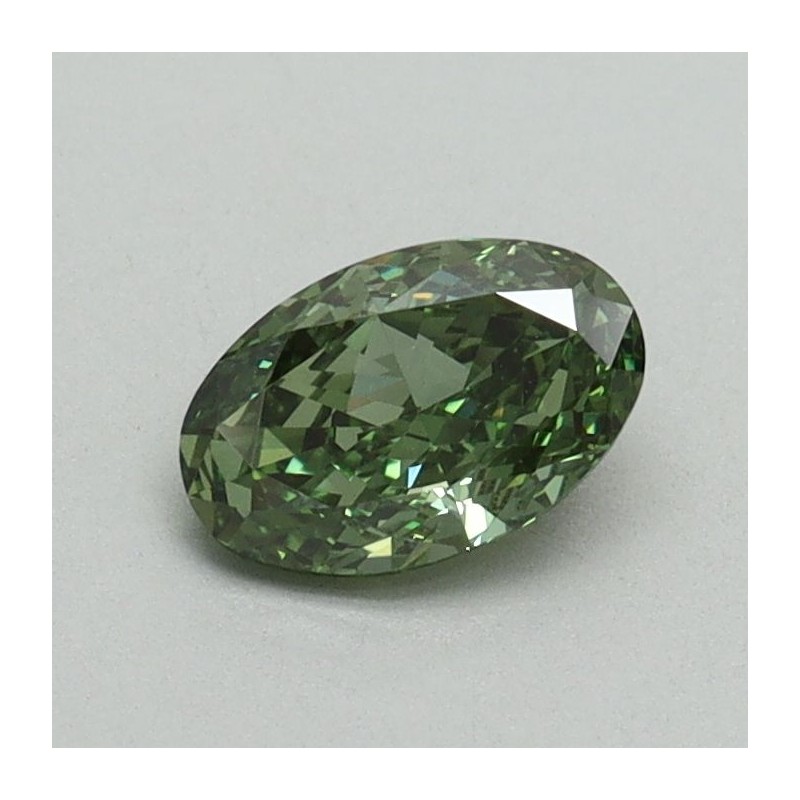 Diament laboratoryjny o barwie fantazyjnej szlif owalny, 0.52ct, VVS2, Fancy Vivid Green, IGI LG665442982