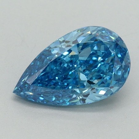 Diament laboratoryjny o barwie fantazyjnej szlif gruszkowy, 1.08ct, VVS2, Fancy Vivid Blue, IGI LG677501492