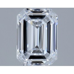 Diament laboratoryjny bezbarwny szlif szmaragdowy, 1.58ct, VVS2, E, IGI LG692591769