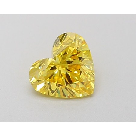 Diament laboratoryjny o barwie fantazyjnej serce, 0.82ct, VVS2, Fancy Vivid Yellow, IGI LG619442805