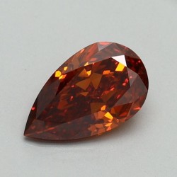 Diament laboratoryjny o barwie fantazyjnej szlif gruszkowy, 0.72ct, VVS2, Fancy Vivid Orange, IGI LG665442932