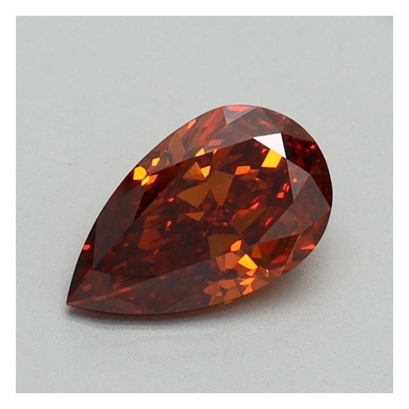Diament laboratoryjny o barwie fantazyjnej szlif gruszkowy, 0.72ct, VVS2, Fancy Vivid Orange, IGI LG665442932