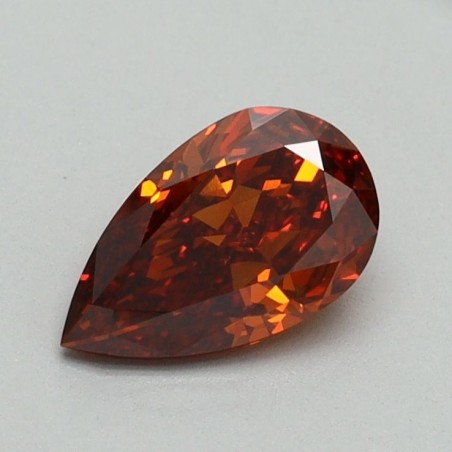 Diament laboratoryjny o barwie fantazyjnej szlif gruszkowy, 0.72ct, VVS2, Fancy Vivid Orange, IGI LG665442932