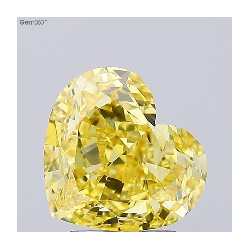 Diament laboratoryjny o barwie fantazyjnej serce, 2.58ct, VVS2, Fancy Vivid Yellow, IGI LG719554123