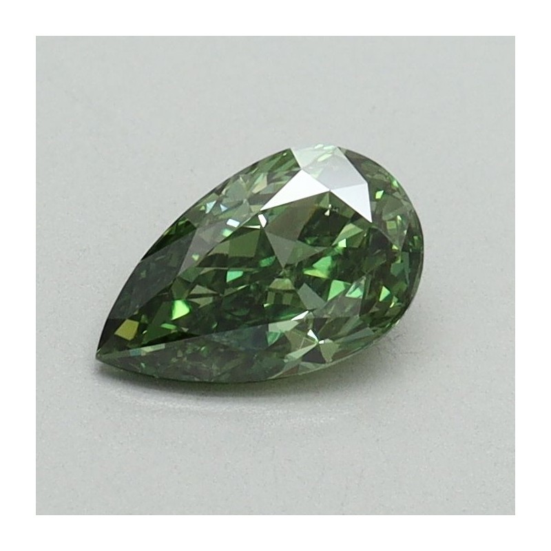 Diament laboratoryjny o barwie fantazyjnej szlif gruszkowy, 0.51ct, VVS2, Fancy Vivid Green, IGI LG665442988