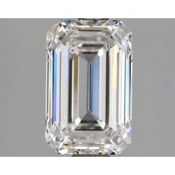 Diament laboratoryjny bezbarwny szlif szmaragdowy, 2.61ct, IF, E, IGI LG712535145