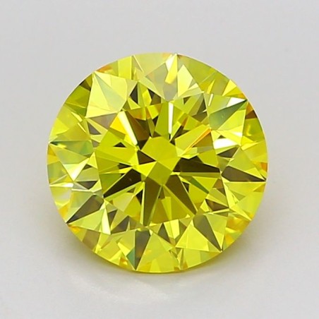 Diament laboratoryjny o barwie fantazyjnej szlif okrągły, 1.51ct, VVS2, Fancy Intense Yellow, IGI LG735564142