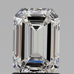 Diament laboratoryjny bezbarwny szlif szmaragdowy, 1.54ct, VVS2, E, IGI LG647449435