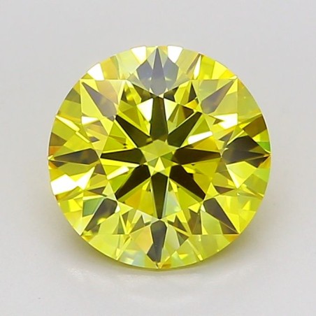 Diament laboratoryjny o barwie fantazyjnej szlif okrągły, 1.51ct, VVS2, Fancy Vivid Yellow, IGI LG737536887
