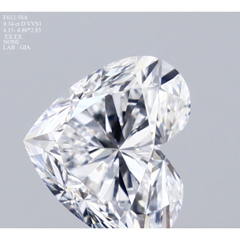 Diament serce, 0.34ct, VVS1, D, GIA 2516660502 Diament serce, 0.34ct, VVS1, D, GIA 2516660502