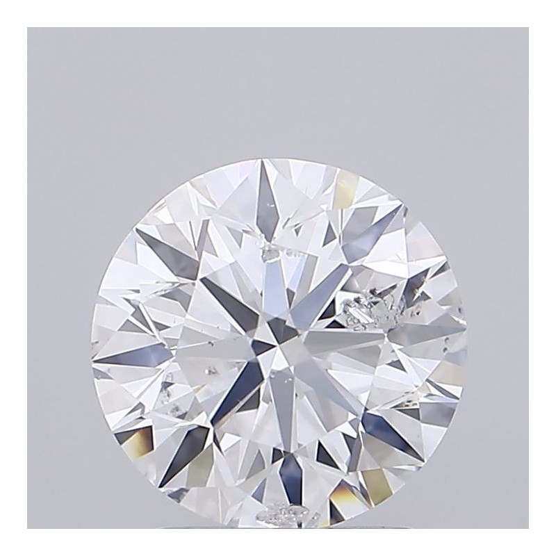 Diament szlif okrągły, 2ct, SI2, D, HRD 250000252834