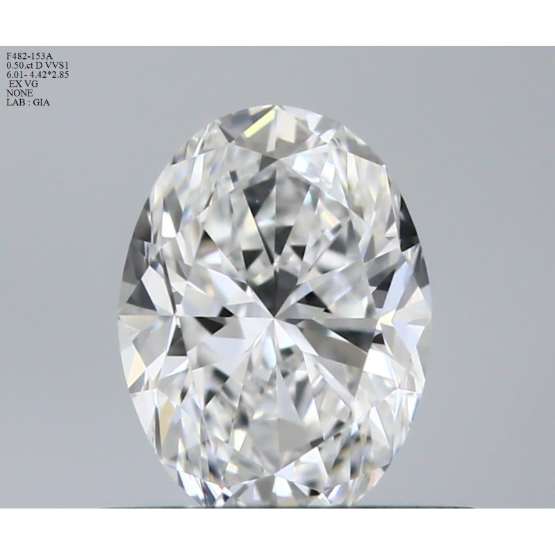 Diament szlif owalny, 0.5ct, VVS1, D, GIA 2536224058 Diament szlif owalny, 0.5ct, VVS1, D, GIA 2536224058