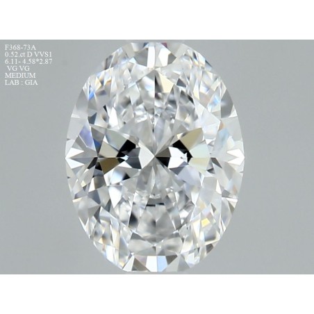 Diament szlif owalny, 0.52ct, VVS1, D, GIA 6475868466