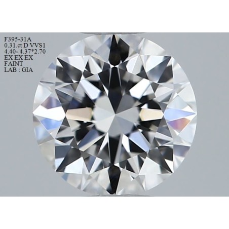 Diament szlif okrągły, 0.31ct, VVS1, D, GIA 6511880571