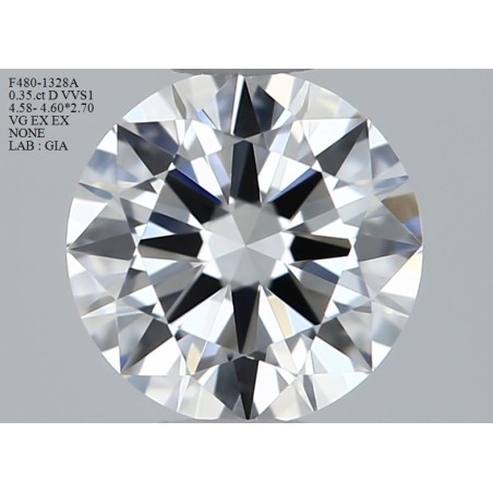 Diament szlif okrągły, 0.35ct, VVS1, D, GIA 1539841257