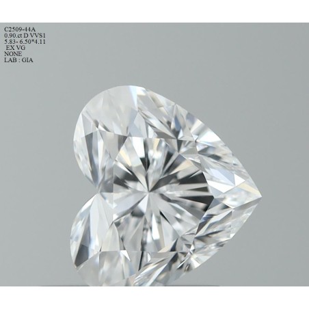 Diament serce, 0.9ct, VVS1, D, GIA 5523128261