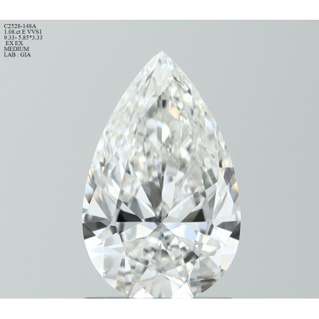 Diament szlif gruszkowy, 1.08ct, VVS1, E, GIA 6531718334