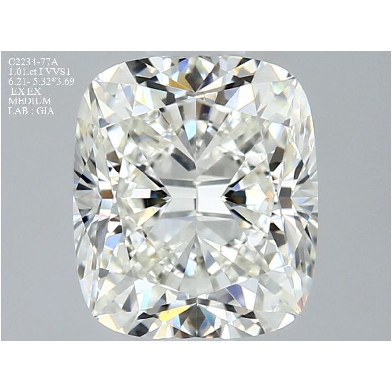 Diament szlif poduszkowy brylantowy, 1.01ct, VVS1, I, GIA 2476419074