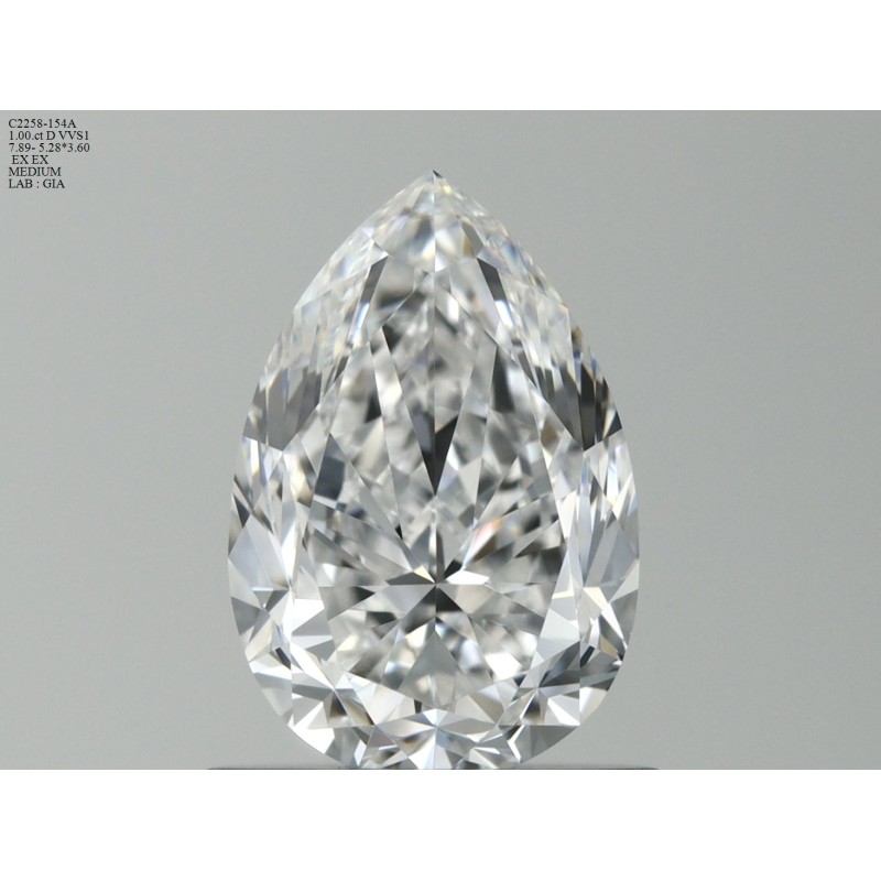 Diament szlif gruszkowy, 1.0ct, VVS1, D, GIA 2486486011 Diament szlif gruszkowy, 1.0ct, VVS1, D, GIA 2486486011