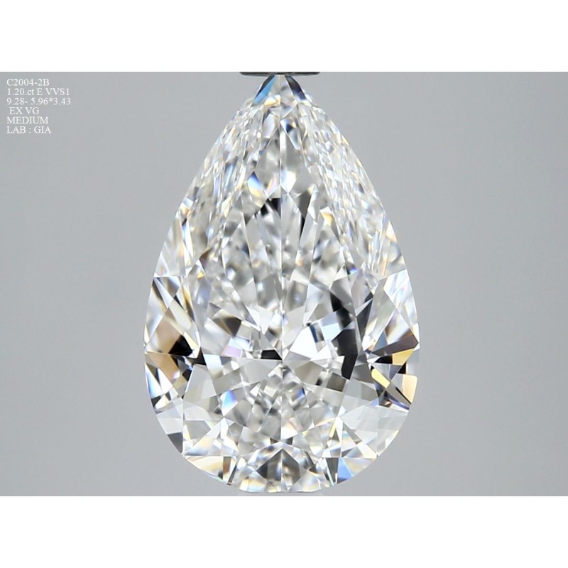 Diament szlif gruszkowy, 1.2ct, VVS1, E, GIA 6422478700