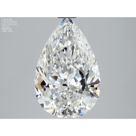 Diament szlif gruszkowy, 1.2ct, VVS1, E, GIA 6422478700