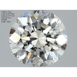 Diament szlif okrągły, 1.0ct, VVS1, H, GIA 2417871613