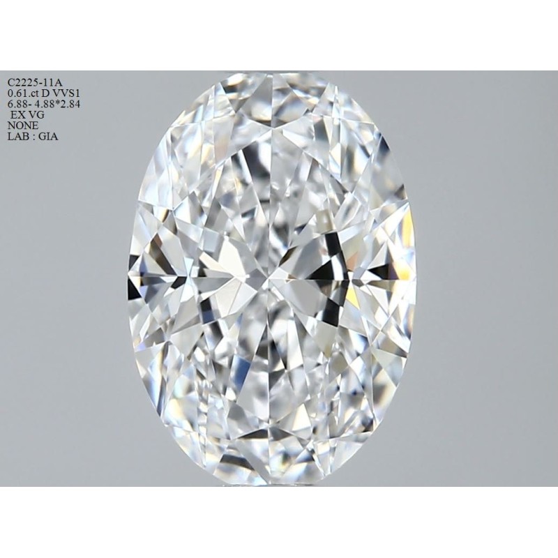Diament szlif owalny, 0.61ct, VVS1, D, GIA 2534362500