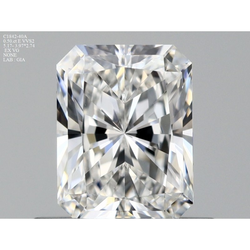 Diament radiant, 0.5ct, VVS2, E, GIA 7411894627