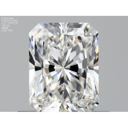 Diament radiant, 0.5ct, VVS2, E, GIA 7411894627