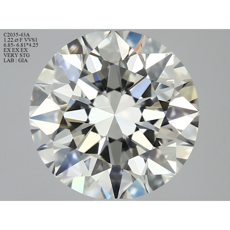 Diament szlif okrągły, 1.22ct, VVS1, F, GIA 5433816967 Diament szlif okrągły, 1.22ct, VVS1, F, GIA 5433816967