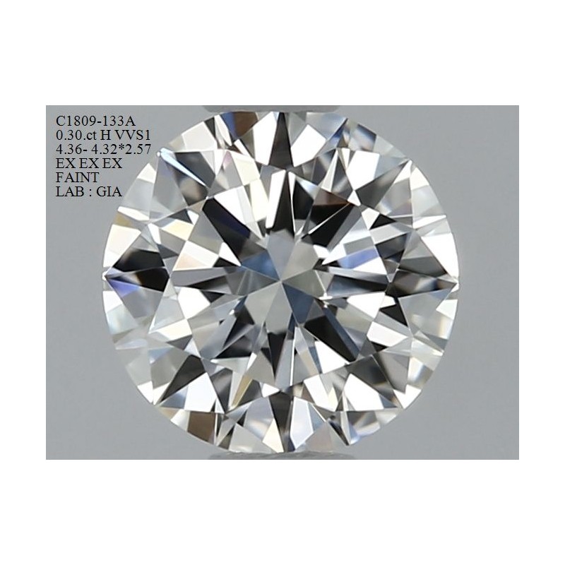 Diament szlif okrągły, 0.3ct, VVS1, H, GIA 2418395864 Diament szlif okrągły, 0.3ct, VVS1, H, GIA 2418395864