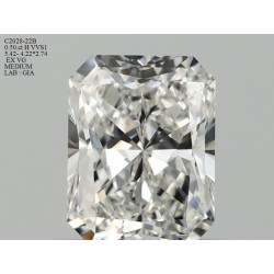 Diament radiant, 0.5ct, VVS1, H, GIA 7426886549