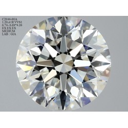 Diament szlif okrągły, 1.2ct, VVS1, H, GIA 1449444350