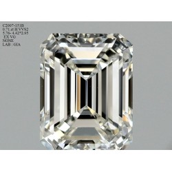 Diament szlif szmaragdowy, 0.71ct, VVS2, H, GIA 6421017269