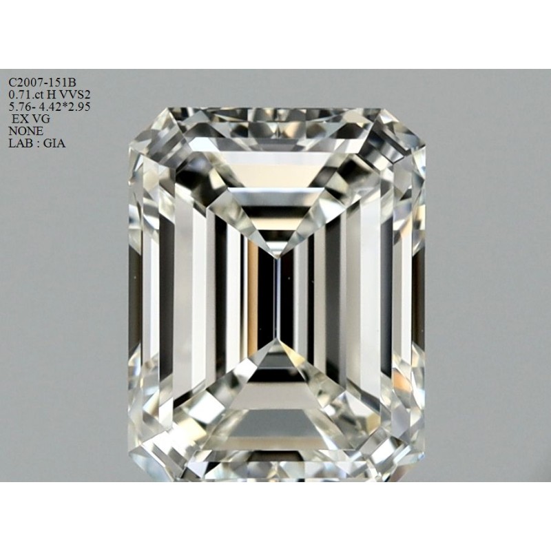 Diament szlif szmaragdowy, 0.71ct, VVS2, H, GIA 6421017269 Diament szlif szmaragdowy, 0.71ct, VVS2, H, GIA 6421017269