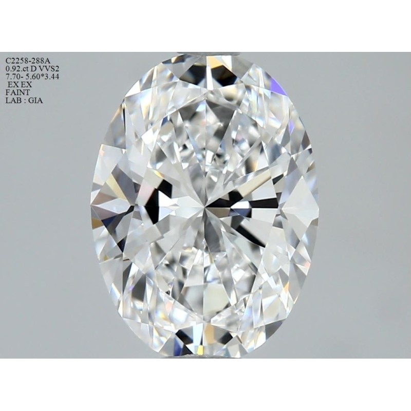 Diament szlif owalny, 0.92ct, VVS2, D, GIA 7538360392 Diament szlif owalny, 0.92ct, VVS2, D, GIA 7538360392