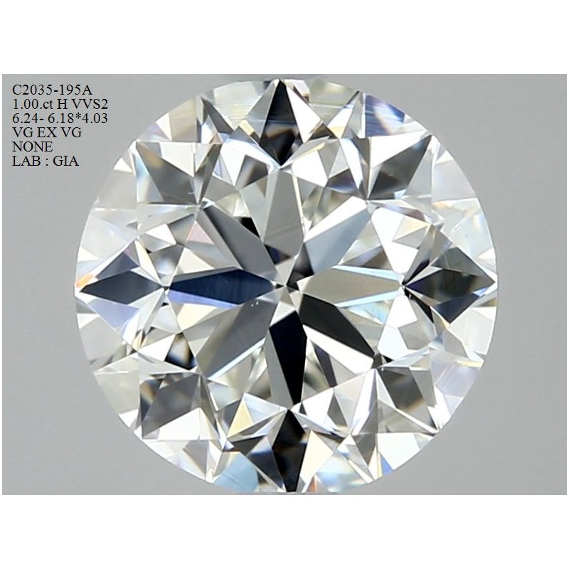 Diament szlif okrągły, 1.0ct, VVS2, H, GIA 7431614410 Diament szlif okrągły, 1.0ct, VVS2, H, GIA 7431614410